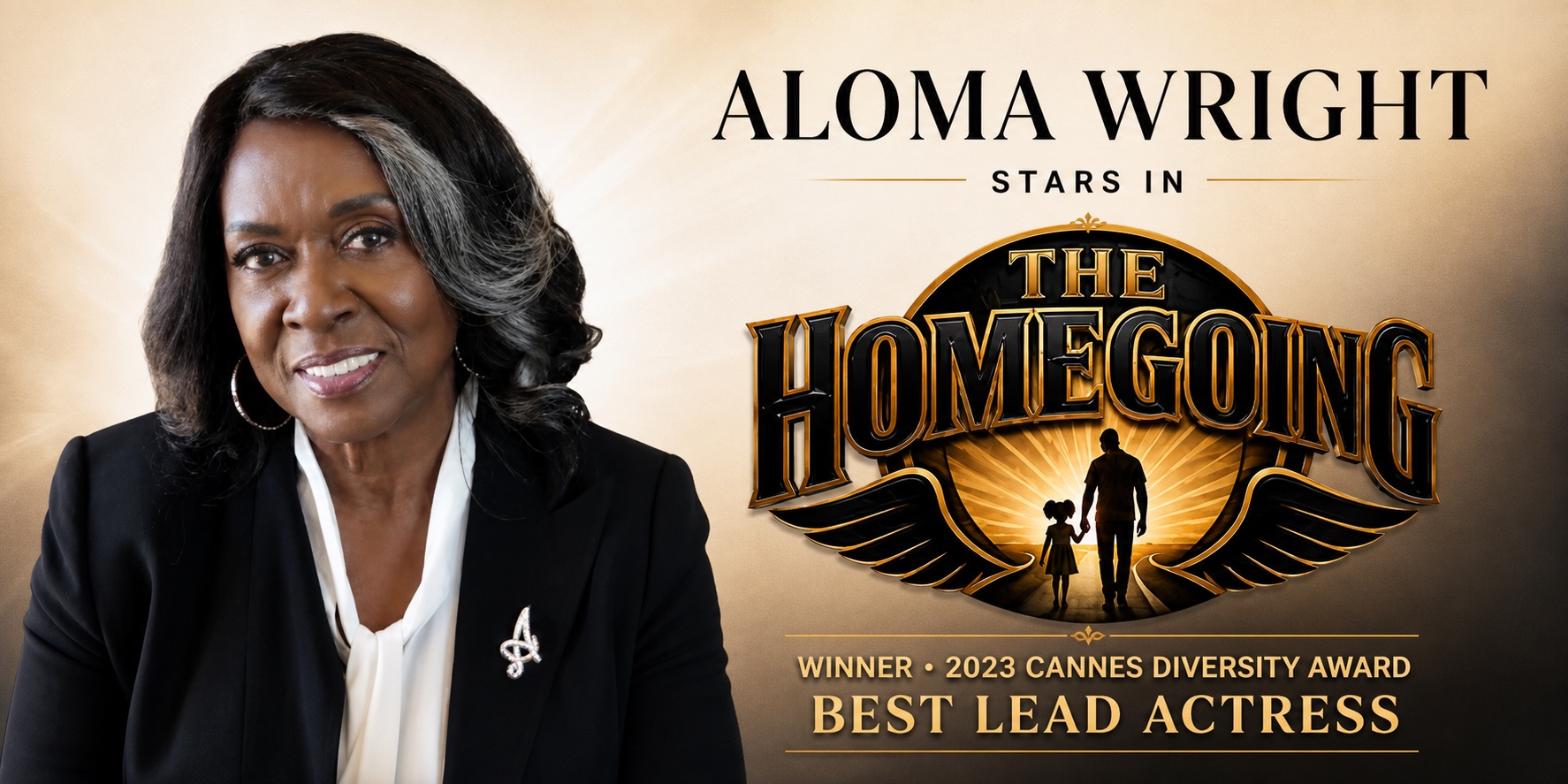 Aloma Wright stars in The Homegoing — winner of the 2023 Cannes Diversity Award for Best Lead Actress.